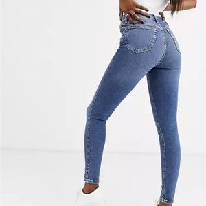 TopShop Jamie Moto Skinny Jeans - Size 28 waist, 30 length - Distressed denim
